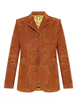 Замшевый блейзер VERSACE, коричневый