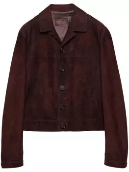 Замшевый блузон пиджак Prada, красный