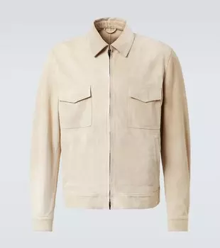 Замшевый блузон Thom Sweeney, бежевый