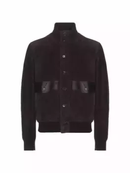 Замшевый бомбер Dolce&Gabbana, черный
