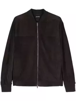 Замшевый бомбер Zegna, черный