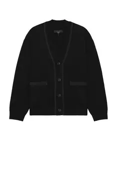 Замшевый кардиган Clarkson Rag & Bone, черный