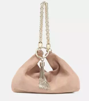 Замшевый клатч Callie Jimmy Choo, розовый