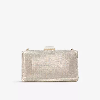 Замшевый клатч Clemmie, украшенный кристаллами Jimmy Choo, желтый