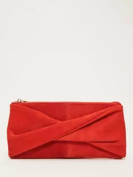 Замшевый клатч Phase Eight с поворотной передней частью, красный
