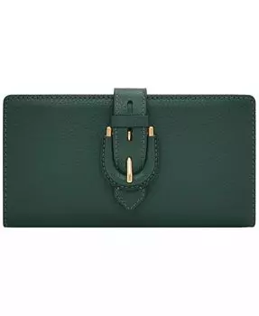 Замшевый кошелек Harwell с вкладками двойного сложения Fossil, коричневый