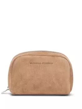 Замшевый несессер Brunello Cucinelli, нейтральный цвет