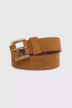 Замшевый ремень Polo Ralph Lauren, бежевый