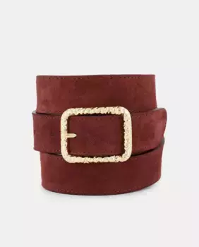 Замшевый ремень со специальной пряжкой Latouche, цвет 600 Rojo