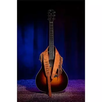 Замшевый ремешок Fender с бахромой, медовый, 2,5 дюйма.