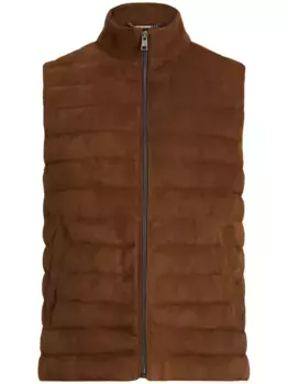 Замшевый жилет Ralph Lauren Purple Label, коричневый