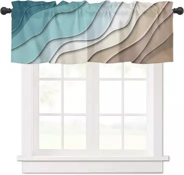 Занавеска Alishomtll, бирюзовый / синий