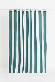Занавеска для душа H&M Home Striped, темно-зеленый