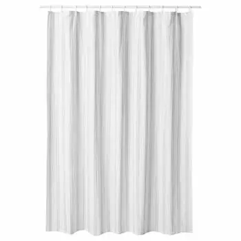 Занавеска для душа IKEA Svartstarr 180x200 см, белый/серый