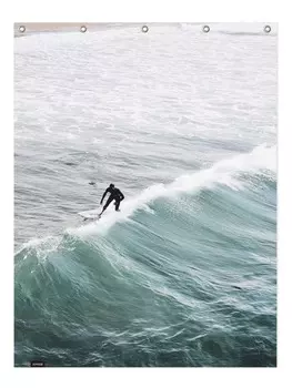 Занавеска для душа Juniqe, бирюзовый