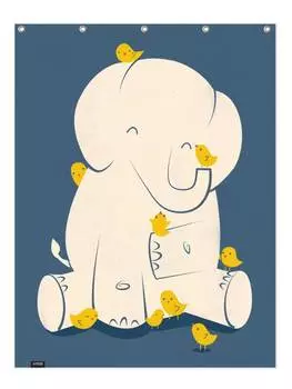 Занавеска для душа Juniqe, цвет blau & gelb