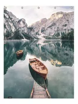 Занавеска для душа Juniqe, цвет blau & grn