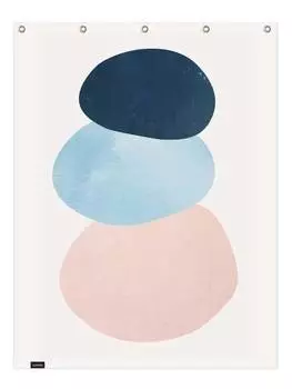 Занавеска для душа Juniqe, цвет blau & rosa