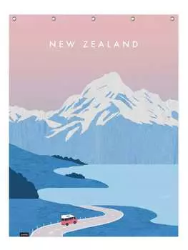 Занавеска для душа Juniqe, цвет blau & rosa