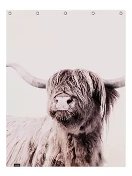 Занавеска для душа Juniqe, цвет braun & cremewei