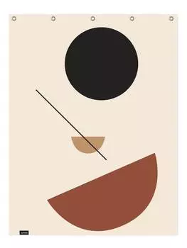 Занавеска для душа Juniqe, цвет braun & cremewei