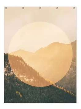 Занавеска для душа Juniqe, цвет braun & cremewei