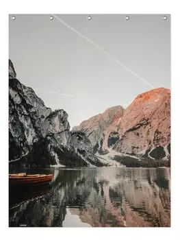 Занавеска для душа Juniqe, цвет braun & grau