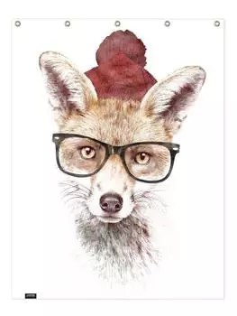 Занавеска для душа Juniqe, цвет braun & rot