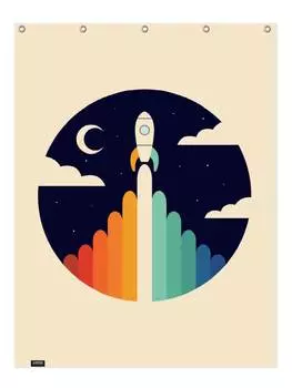 Занавеска для душа Juniqe, цвет bunt & cremewei