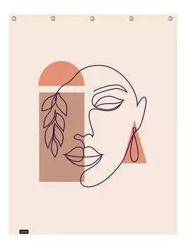 Занавеска для душа Juniqe, цвет cremewei