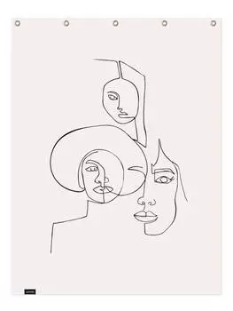 Занавеска для душа Juniqe, цвет cremewei