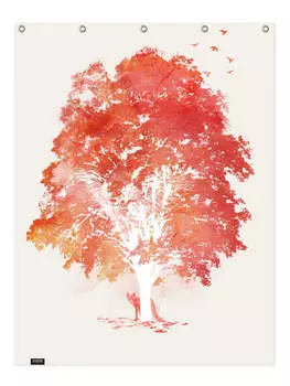 Занавеска для душа Juniqe, цвет cremewei & rot