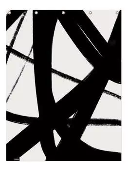 Занавеска для душа Juniqe, цвет cremewei & schwarz