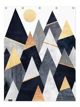 Занавеска для душа Juniqe, цвет gelb & grau