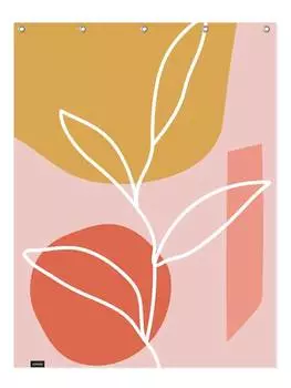 Занавеска для душа Juniqe, цвет gelb & rosa