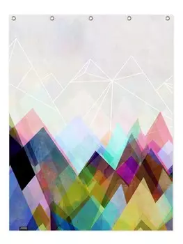 Занавеска для душа Juniqe, цвет grau & grn