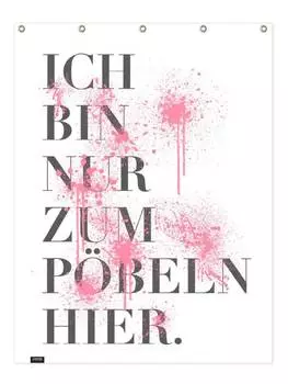 Занавеска для душа Juniqe, цвет grau & rosa