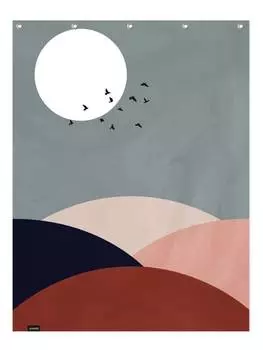 Занавеска для душа Juniqe, цвет grau & rot