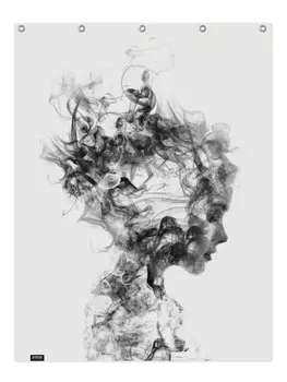 Занавеска для душа Juniqe, цвет grau & schwarz