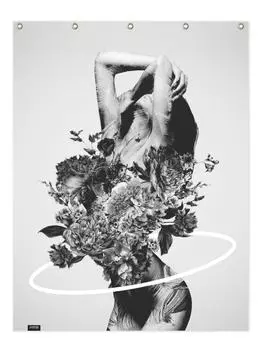 Занавеска для душа Juniqe, цвет grau & schwarz