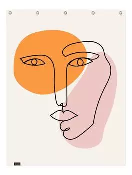 Занавеска для душа Juniqe, цвет orange & rosa