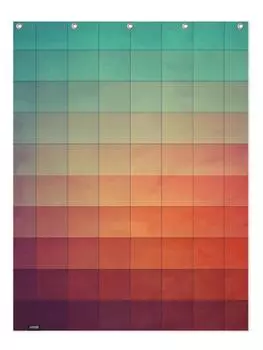 Занавеска для душа Juniqe, цвет orange & trkis