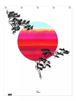 Занавеска для душа Juniqe, цвет rosa & rot