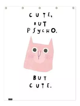 Занавеска для душа Juniqe, цвет rosa & schwarz