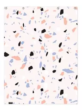 Занавеска для душа Juniqe, цвет rosa & schwarz