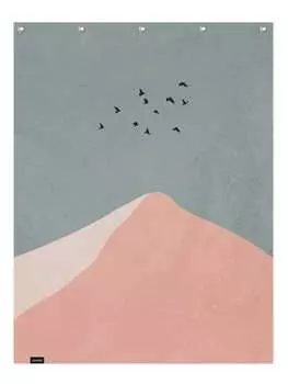 Занавеска для душа Juniqe, цвет rosa & trkis