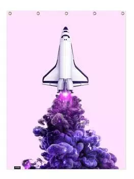 Занавеска для душа Juniqe, цвет rosa & violett