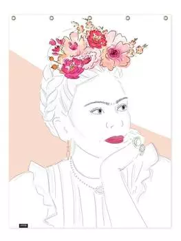 Занавеска для душа Juniqe, цвет rosa & wei