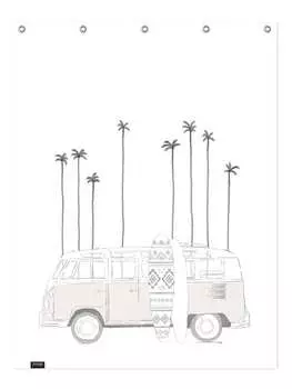 Занавеска для душа Juniqe, цвет schwarz & wei