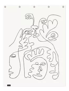 Занавеска для душа Juniqe, цвет schwarz & wei